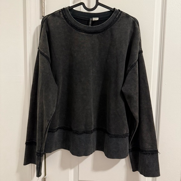 H&M Charcoal Crew Neck Oversized Sweatshirt size S - Picture 5 of 8